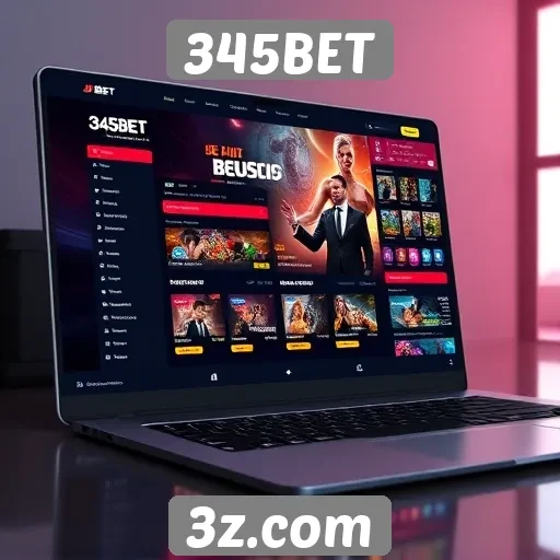 Interface e usabilidade do site 345BET durante a navegação